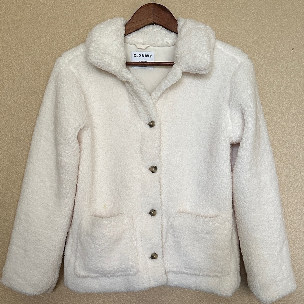 Old Navy Cream Fleece-Lined Jacket